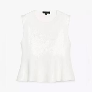 Nwt- Zara- sequin knit peplum top- small